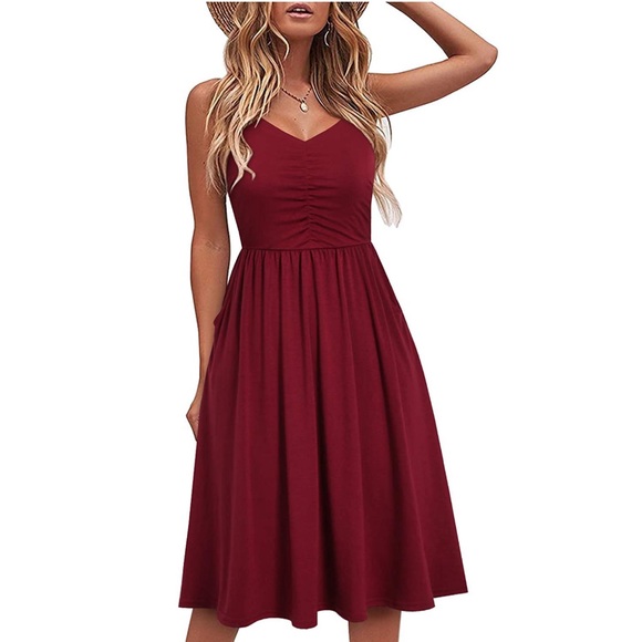 yathon Dresses & Skirts - YATHON Women’s Sleeveless Spaghetti Strap Dress with Pockets